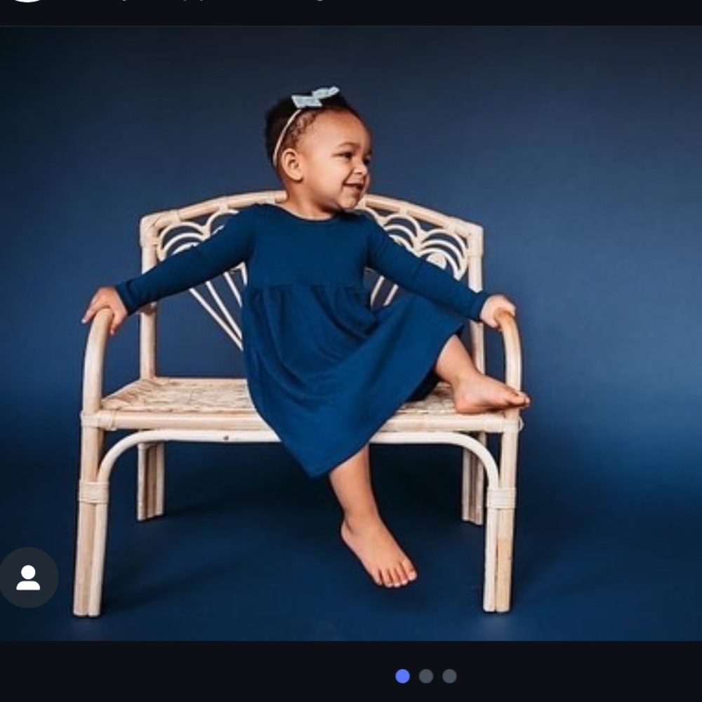 Arrows + Rubies Blue Teal Twirl Dress 2T Toddler Long Sleeve